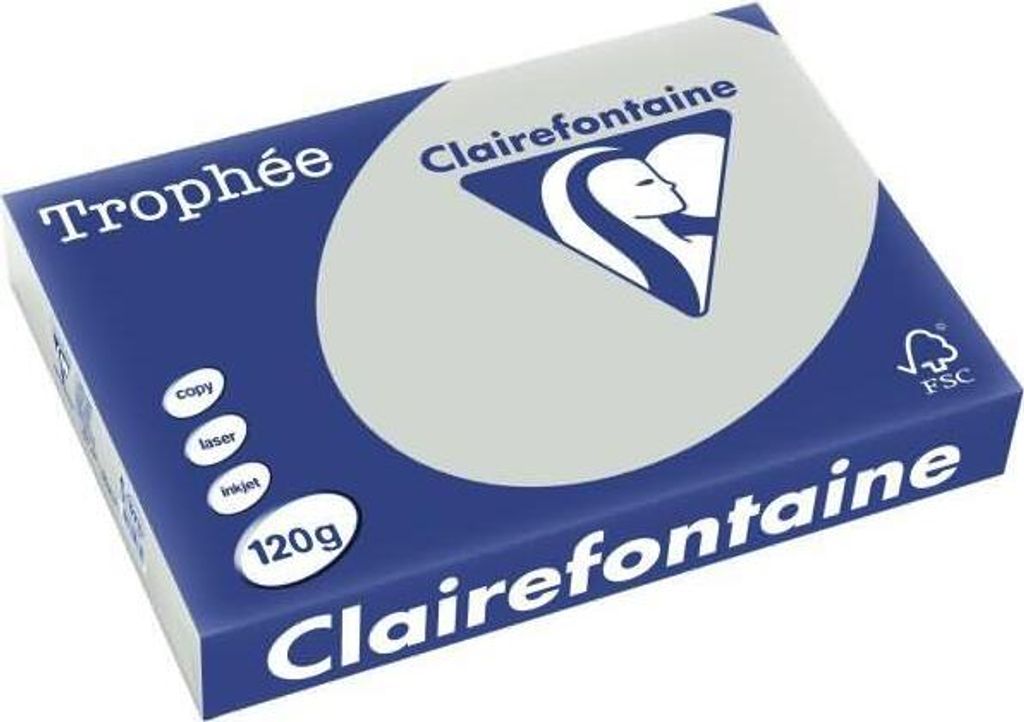 Clairefontaine Trophée 1273C Stahlgrau 120g/m² DIN-A4 - 250 Blatt