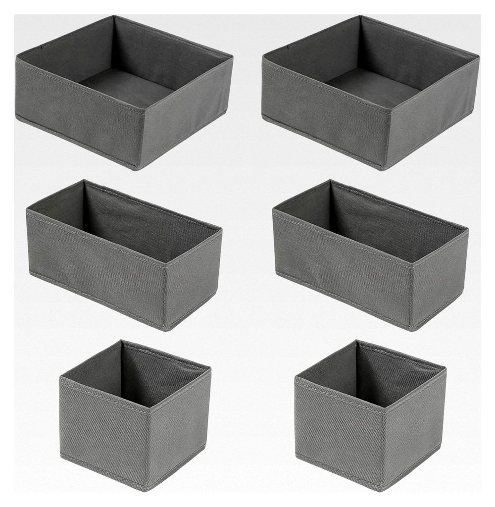 Unterwäsche Organizer 6 Stück, Faltbarer Schrank Organizer für Kleiderschränke, Schubladen Organizer, Aufbewahrungsbox für Babykleidung, Unter...