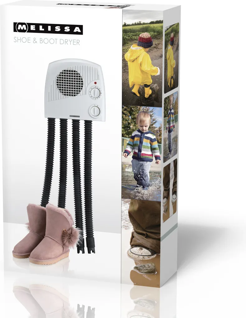 Sèche-bottes Melissa 350W Blanc avec Minuterie et 4 Tuyaux Extensibles