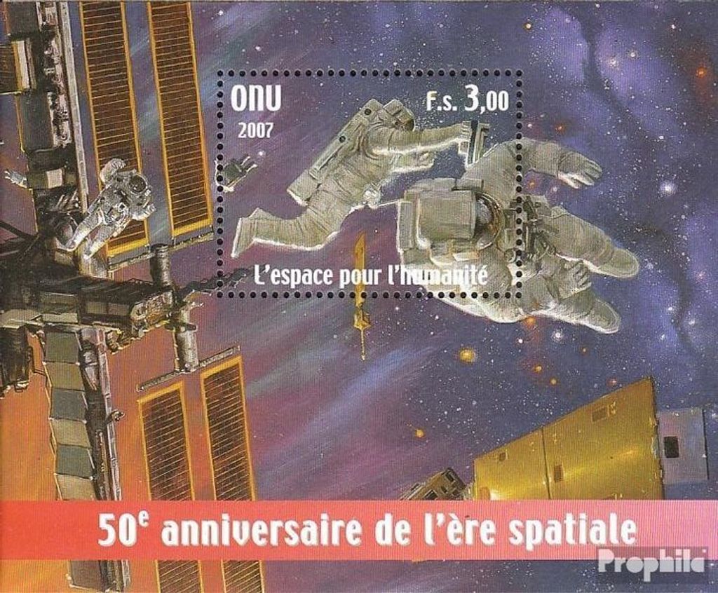 Briefmarken UNO - Genf 2007 Mi Block22 (kompl.Ausg.) gestempelt Weltraumfahrt