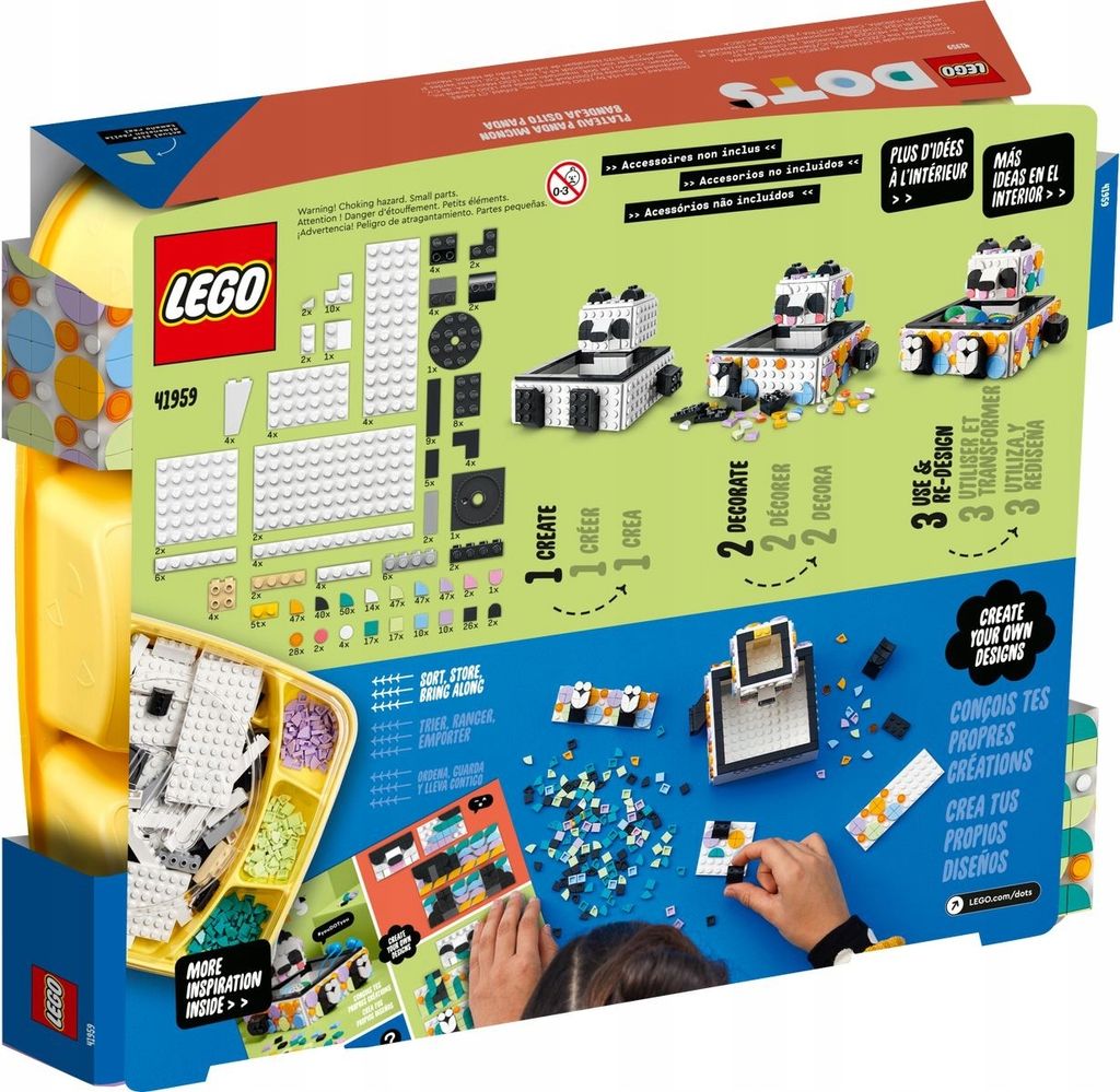 LEGO 41959 DOTS Panda Ablageschale, Bastelset für Produktbild 9