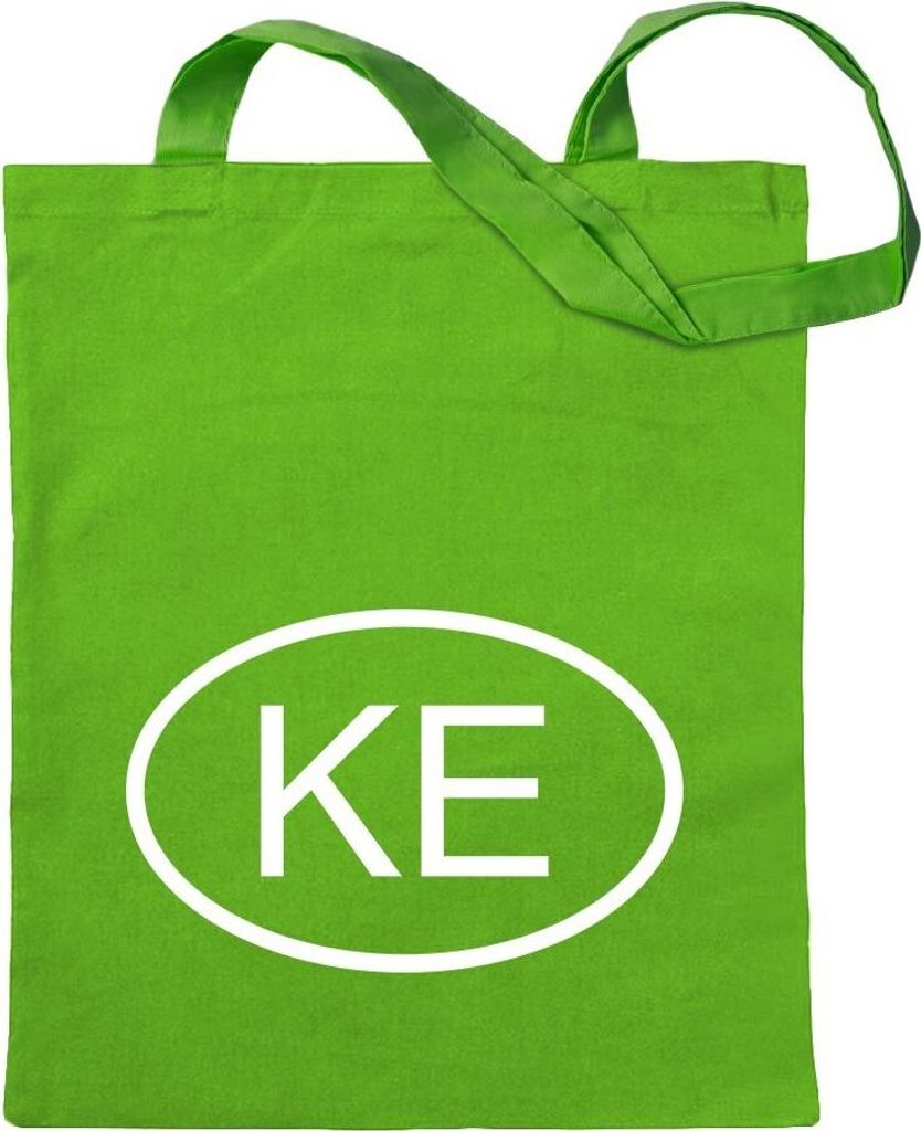 Kiwistar - Baumwolltasche - hellgrün - Kenia KE - Turnbeutel Fun Rucksack Sport Beutel Gymsack Ziehgurt