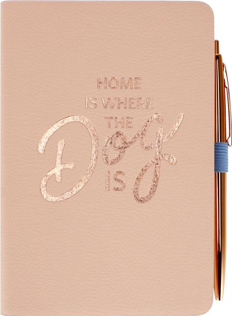 Notizbuch 11x16,5cm mit Stift Rose Gold