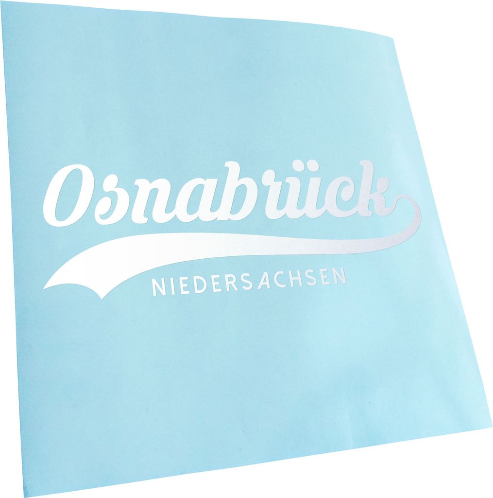 Kiwistar - Autoaufkleber - Osnabrück Niedersachsen - Mattweiss - 50x16cm - Aufkleber für Auto, Laptop, Fahrrad, LKW, Motorrad mehrfarbig JDM Deca...