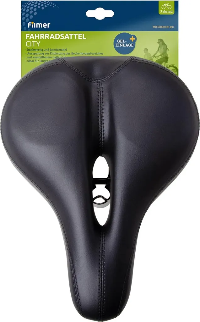 Selle de vélo Touren Filmer 47.046 avec insert en gel et chariot inclus