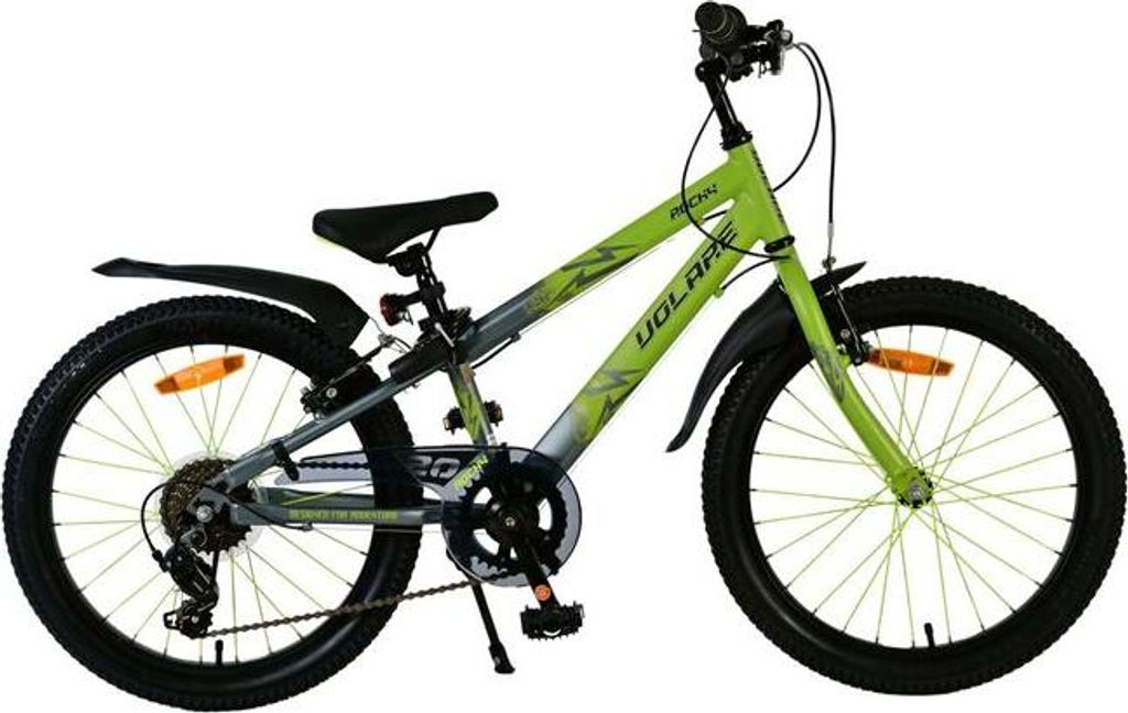 Volare Rocky Kinderfahrrad - 20 Zoll - 7 Gänge - Grün/Grau Produktbild 