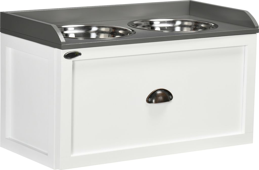 PawHut Futterstation für Hunde, Braun, erhöht, mit Produktbild