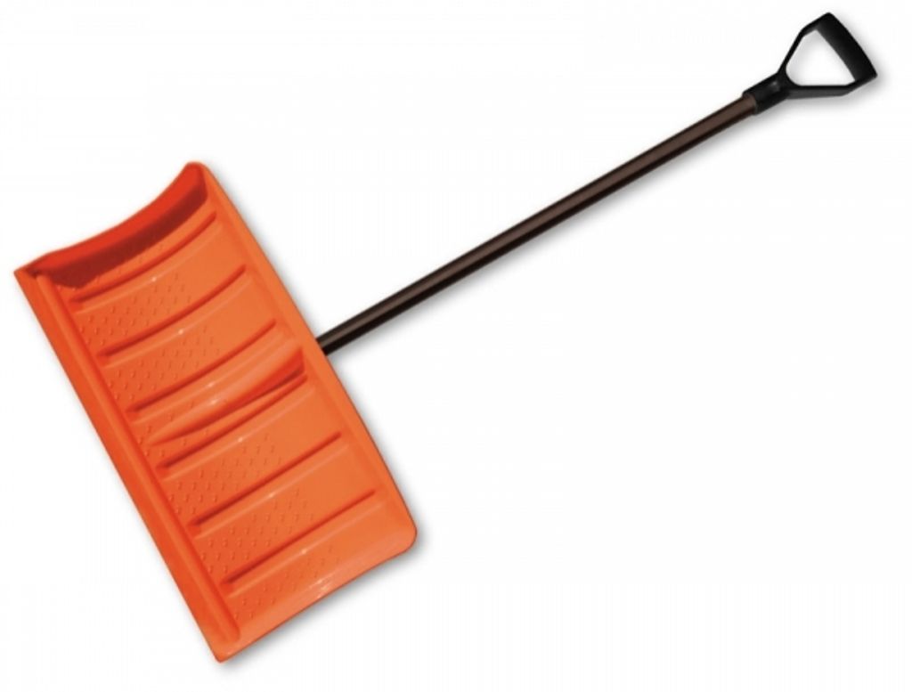 Bradas Schneeschieber mit Metallstiel schwarz/orange