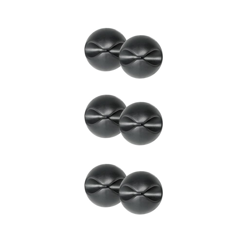 6x ARLI Kabelhalter schwarz selbstklebend