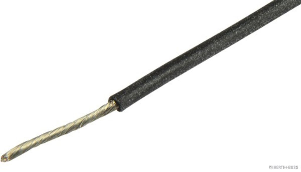 Herth+Buss Kabel Elektrokabel Silikon 0,5 mm schwarz 5mtr.