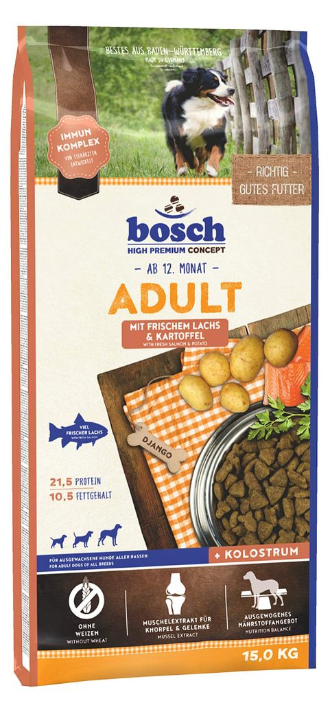 Bosch 15kg Adult Lachs & Kartoffel Produktbild 