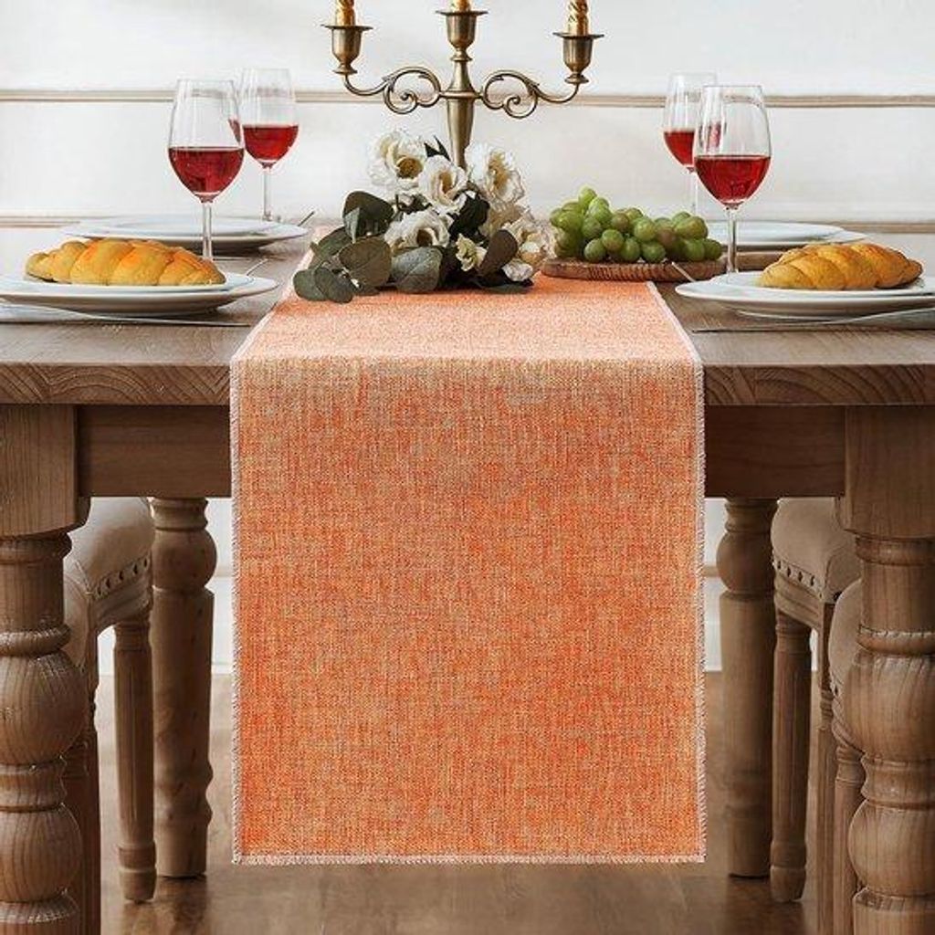 Oranje tafelkleed, 33x183 cm, decoratief Productafbeelding 