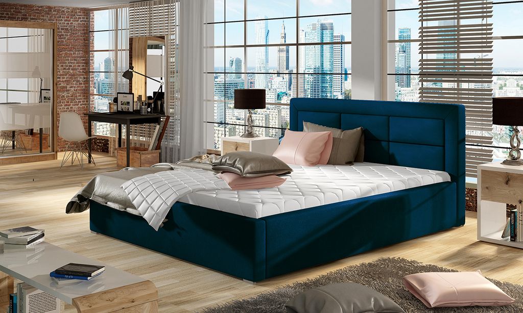 NABBI Gepolstert Doppelbett mit Rost Rovigo 160 - Produktbild 