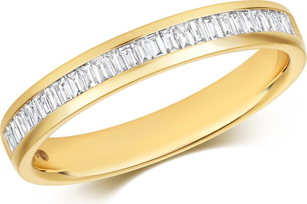 Funkelndes Feuer 18 Karat (750) Gold Halb Eternity Diamant Damenring Brillant-Schliff 0.25 Karat H - SI3-I1, 55 (17.5); TRS3480818KYRSO
