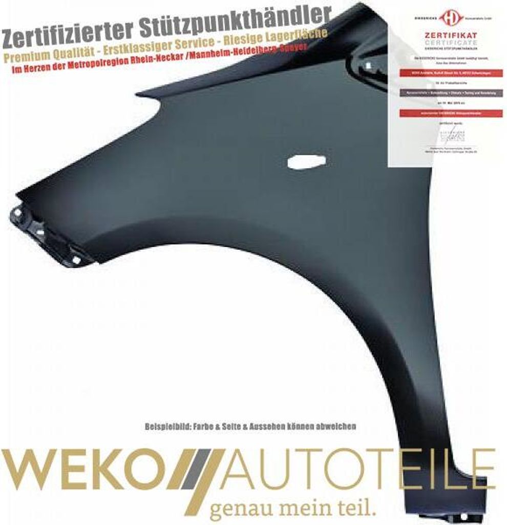 Kotflügel vorne rechts DIEDERICHS 6606006 für TOYOTA