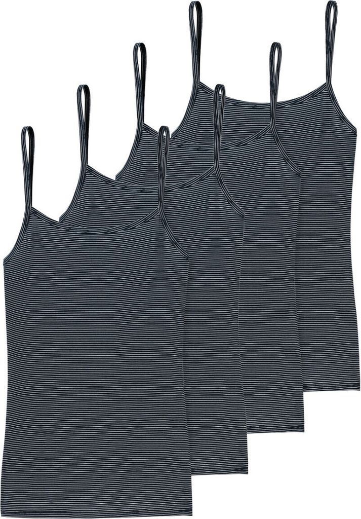 Schiesser 4er Pack Modal Essentials Spaghetti Top Hals- und Armausschnitt mit feinem Einfass, Formstabiles, temperaturausgleichendes Material, In h...