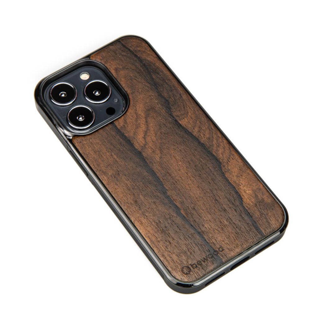 Holzetui Handy Schutz Etui aus Holz Handytasche für iPhone 13 Pro ZIRICOTE Premium Case
