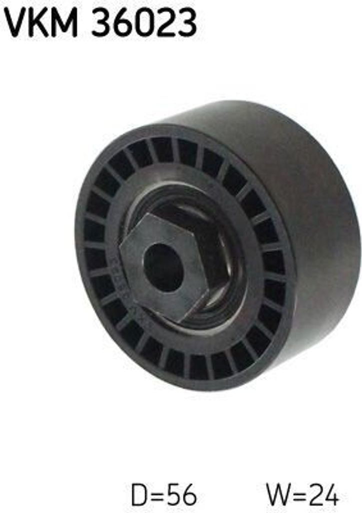 SKF VKM36023 Spannrolle, Keilrippenriemen OE 8200136224 kompatibel mit Logan, Sandero, Kubistar, Clio, Kangoo, Modus, Thalia, Twingo