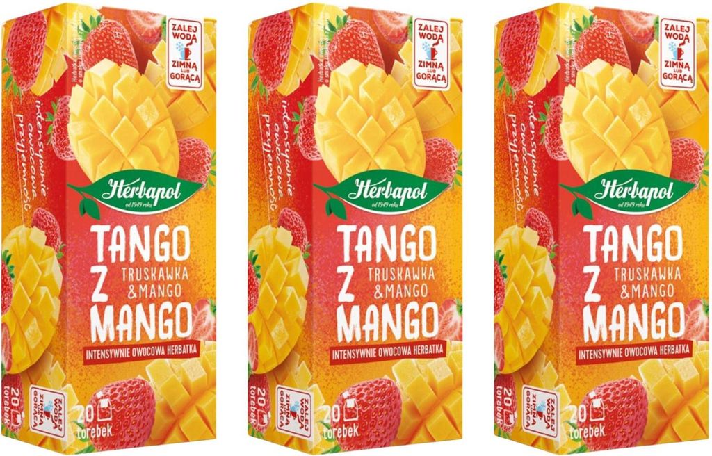 Herbapol Erdbeere Mango Tee 60 Teebeutel - Früchtetee Produktbild 