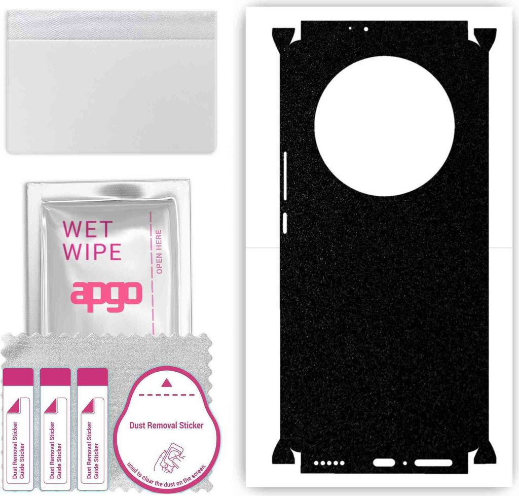 apgo Rückseite + Seiten Schutzfolie, Skin, kompatibel mit Honor Magic5 Lite, Hinten Displayschutzfolie aus Vinylfolie, kratzfest, einfache Montage...
