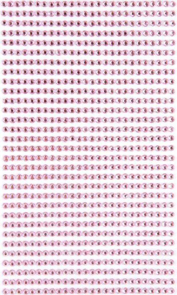 Selbstklebende Kristalle hellrosa 3 mm 806 Stück