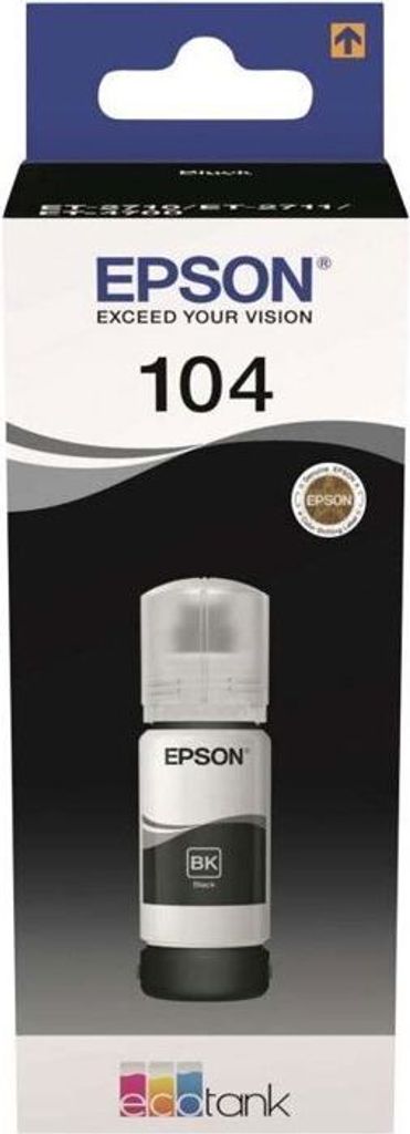 Epson EcoTank 104 Tinten Nachfüllset, Schwarz, Tintenstrahl, 4500 Seiten, 1 Stück