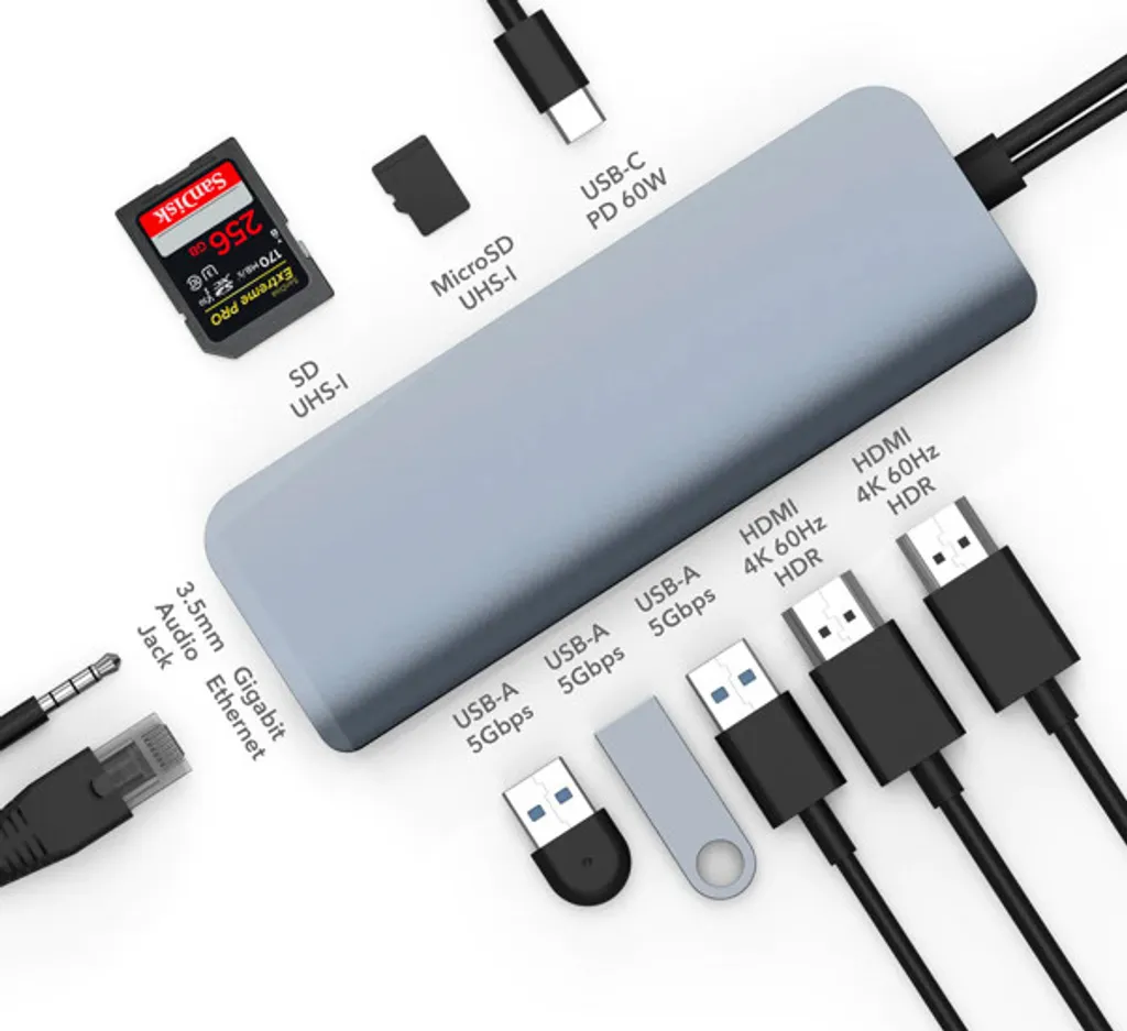 Hub USB-C pour résoudre le manque de ports sur MacBook Pro et Air gris sidéral - 7