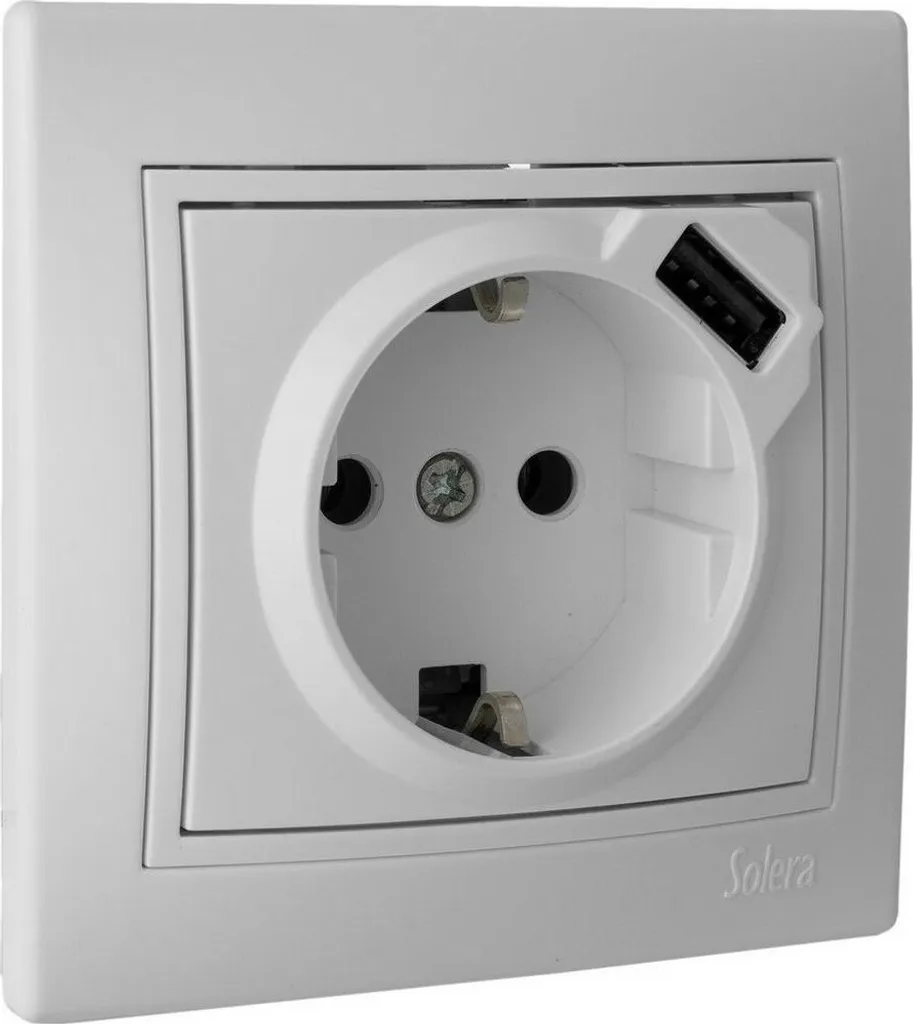 Prise de courant 16A Solera ERP60USB-U avec USB intégré anti-encombrement