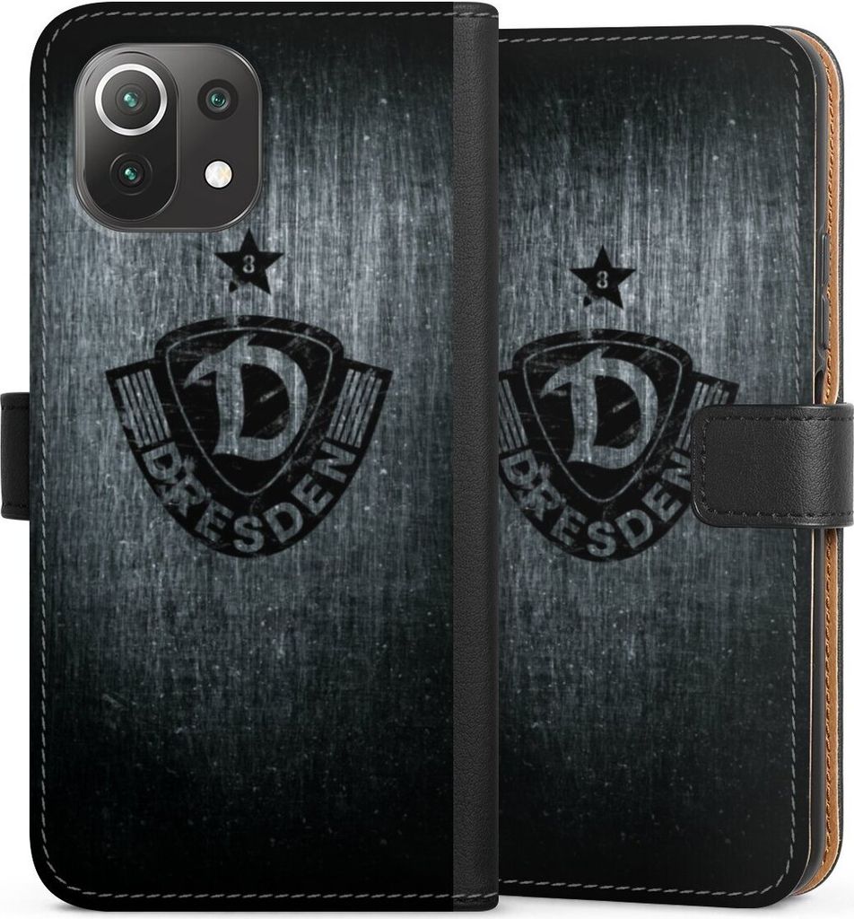 DeinDesign Klapphülle für Xiaomi Mi 11 Lite 5G NE Handytasche Lederhülle Tasche Offizielles Lizenzprodukt SG Dynamo Dresden Vintage