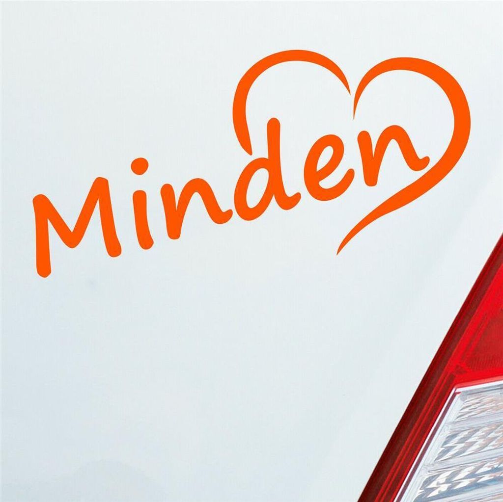 Auto Aufkleber Minden Herz Stadt City Liebe Love Heimat Produktbild 