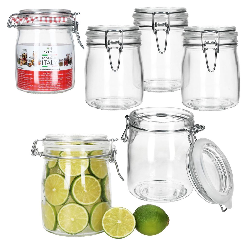 6x NORMA Vorratsglas 750ml aus Glas mit Bügelverschluss Produktbild 