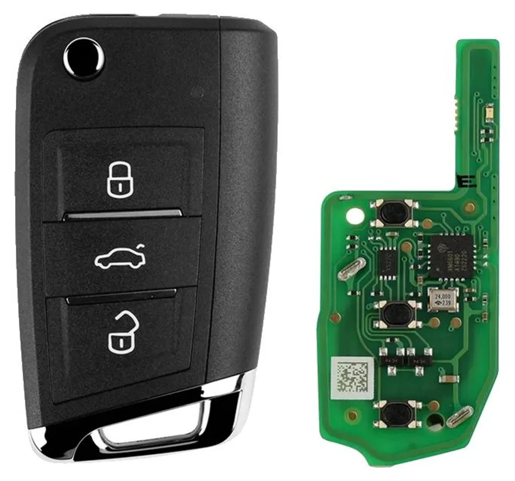 Clé télécommande centralisée 3 boutons pour véhicules plateforme MQB