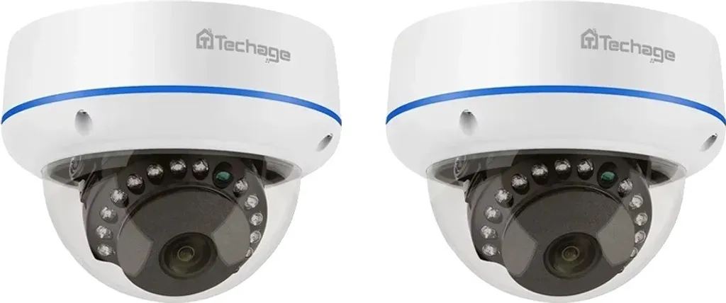 Caméra de Surveillance 5MP Vision Nocturne Infrarouge Pack de 2 Dômes