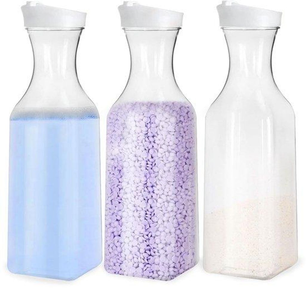 Bewaarpotensatz, 3er-Pack 1,5L, Kunststoff, für Blumen, Pasta, Reis, Süßigkeiten, Schokolade