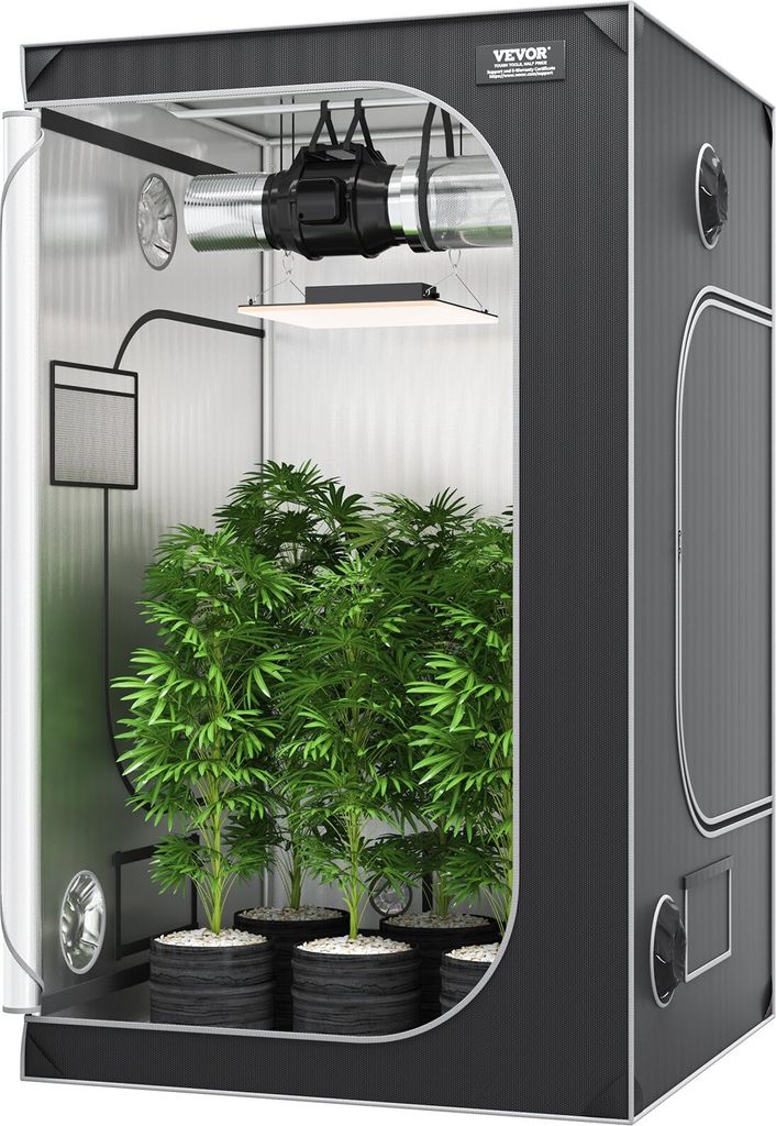 Grow-Zelt, 48 x 48 x 80 Zoll, Indoor-Growzelt, hydroponische Fenstertür-Ablage