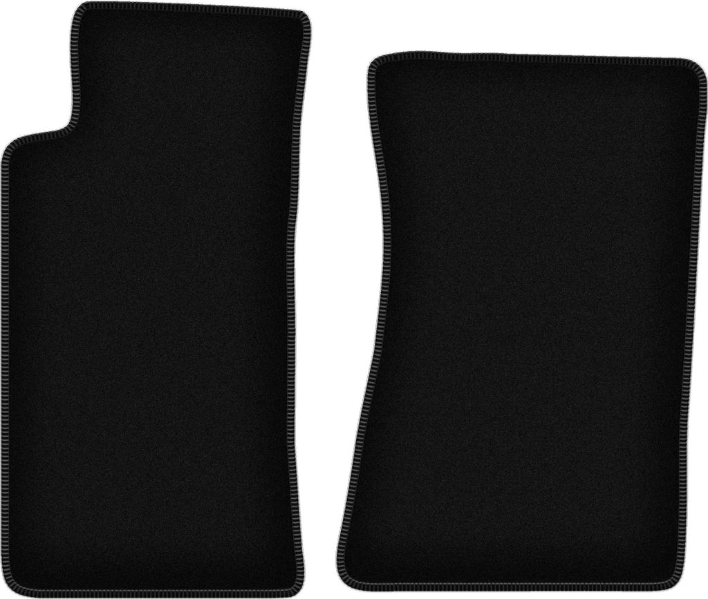Wielganizator Velours-Autoteppiche vorne – passend für Mazda MX-5 II NB (Cabrio, Bj. 1998-2005) – schwarz, passgenau, mit Befestigungen set 2...