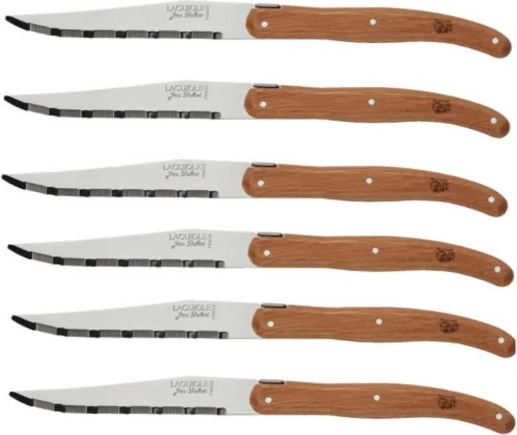 Jean Dubost L0060011PEF175: Set 6 Coltelli Bistecca Originali Laguiole