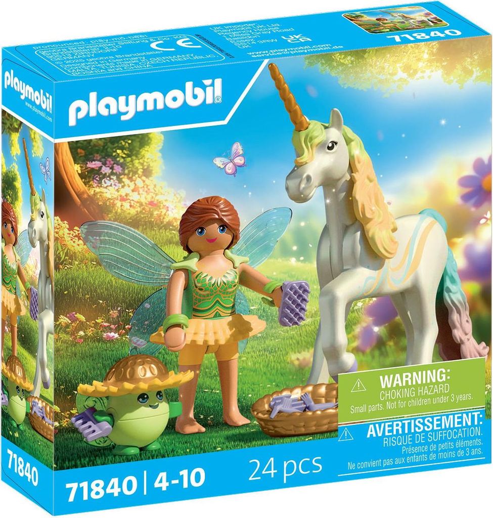 PLAYMOBIL 71840 Sammeleinhorn Regenbogenblume mit Fee