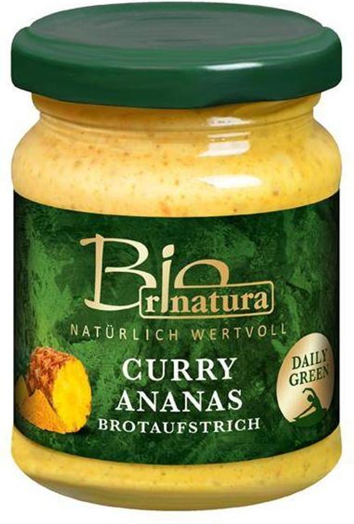 Rinatura Curry Ananas Brotaufstrich  115 G Glas Vegetarisch Produktbild 