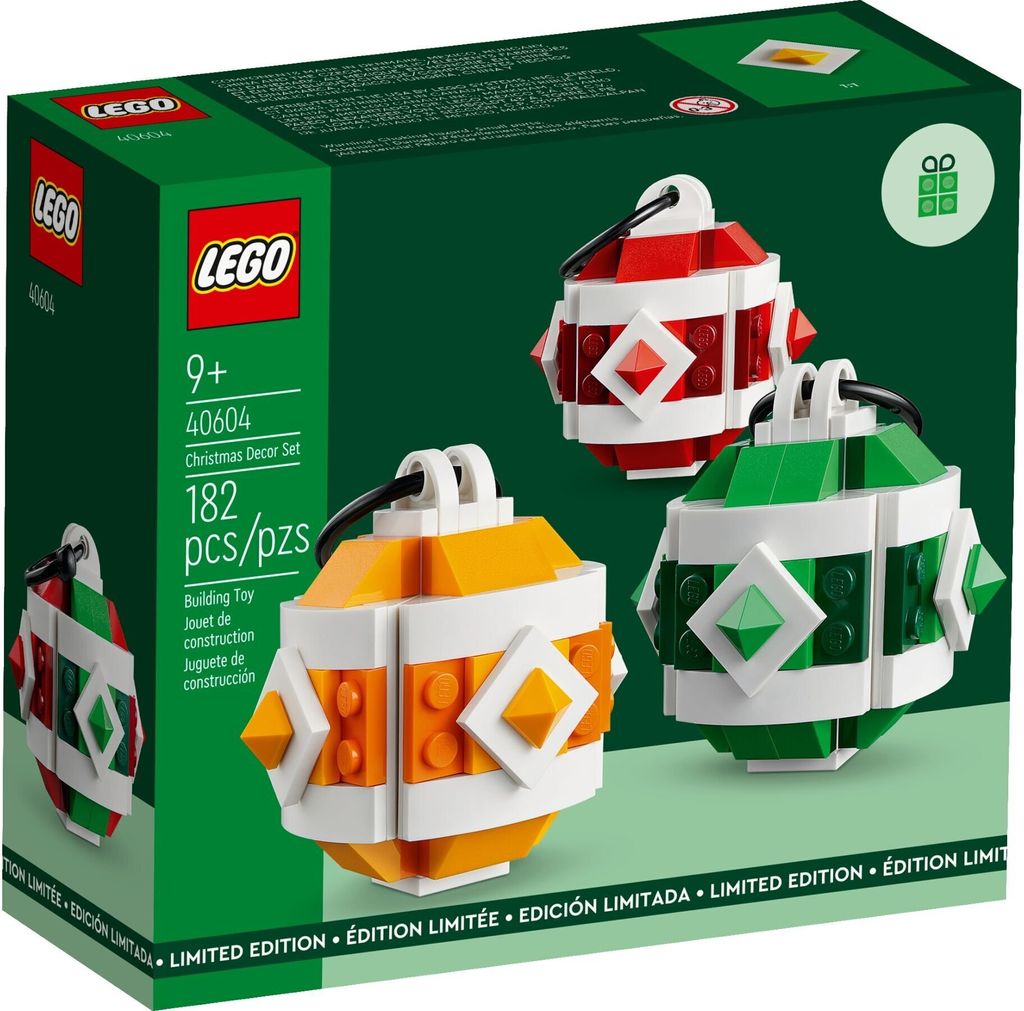 Ensemble d'ornements de Noël - saisonnier LEGO 40604 Image du produit 