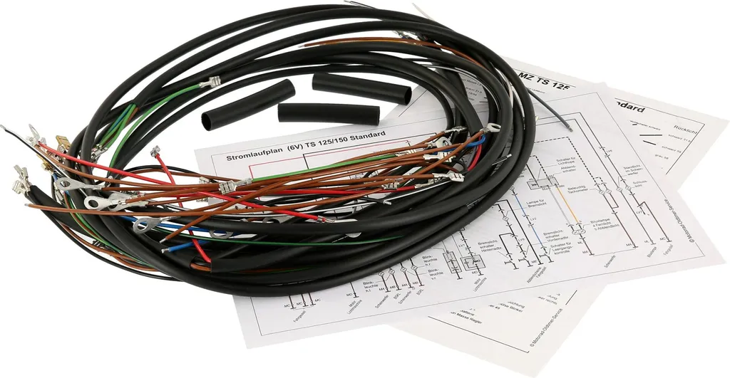 Câblage électrique standard pour moto MZ TS 125 et ETS 150 ancienne