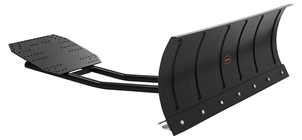 VEVOR Schneeschild, 1220x385 mm Universal-Schneepflug, Höhe & Links-Rechts verstellbar, Räumschild, Stahl-Schneeschieber, 3 Montageoptionen