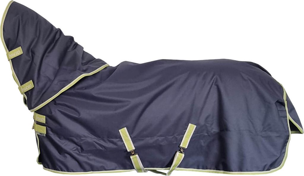 Bucas Outdoordecke 100g mit Halsteil Oasis Turnout Weidedecke Grey/Lime 165