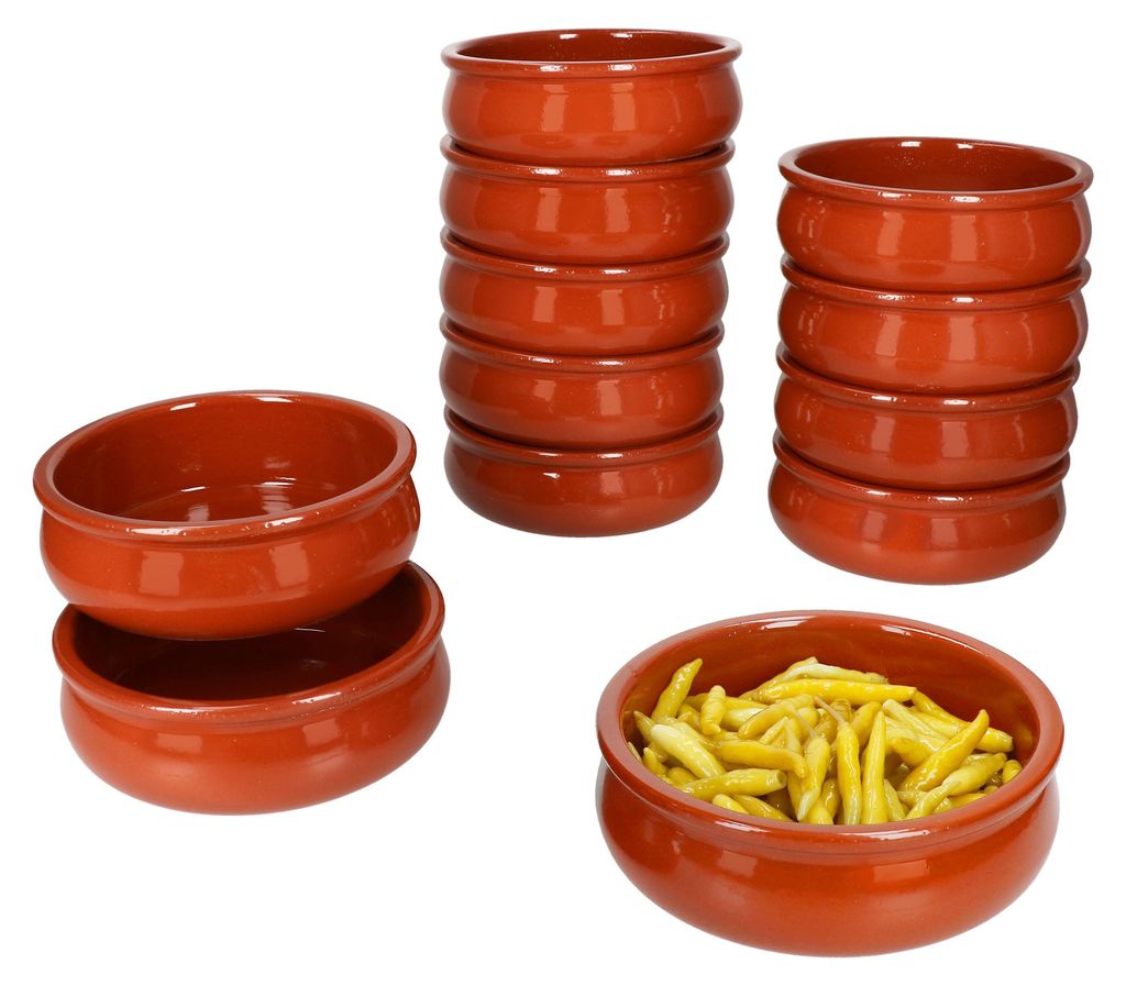 12x BERLIN Cazuela miska bulwiasta Ø15.7cm gliniana rozmiar Zdjęcie produktu 