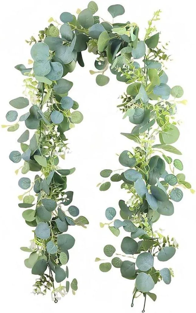 Faux Eucalyptus en Guirlande 75cm - Déco sans entretien pour Intérieur