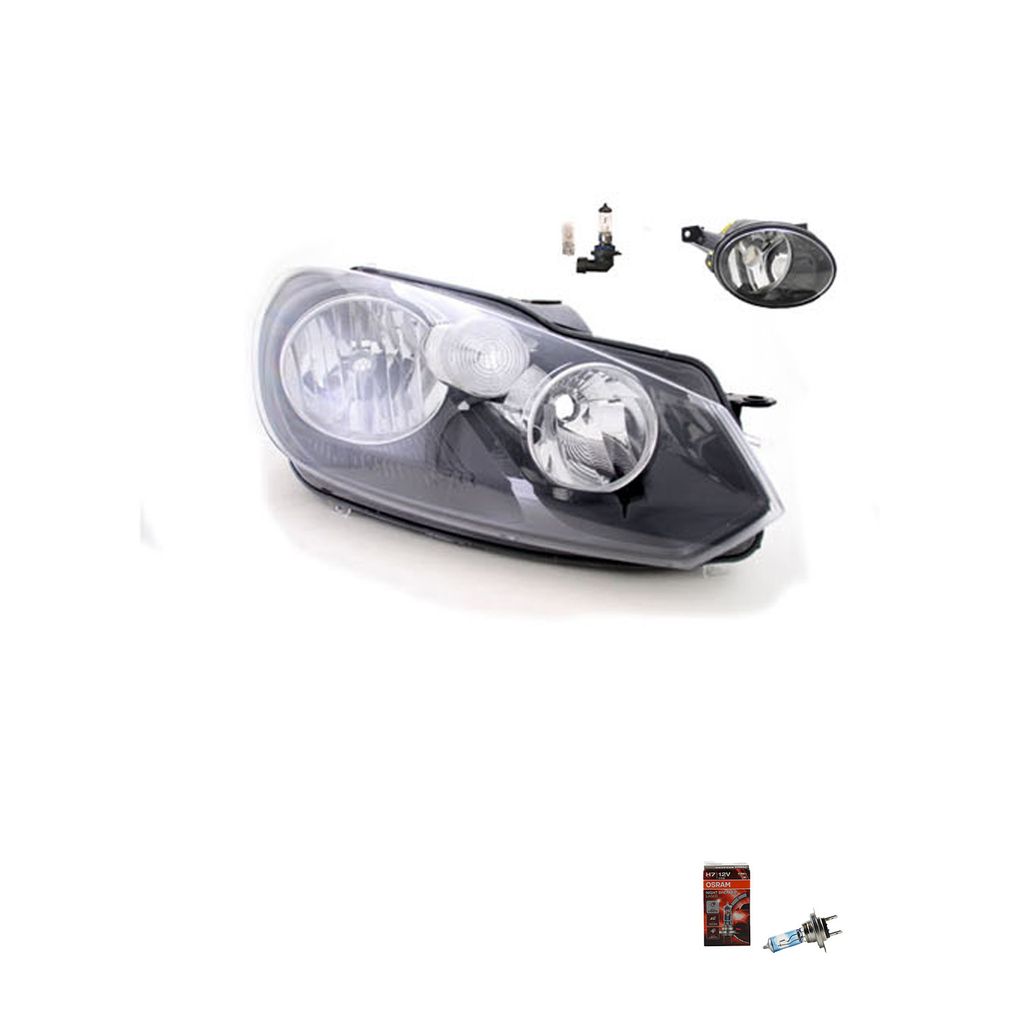 Johns, Scheinwerfer + Osram Night Breaker Laser passend für VW Golf VI 5K1 AJ5 08-135 R 5K1941006L 5K1941006E 5K1941006H 5K1941006J 5K1941006Q 5K1...