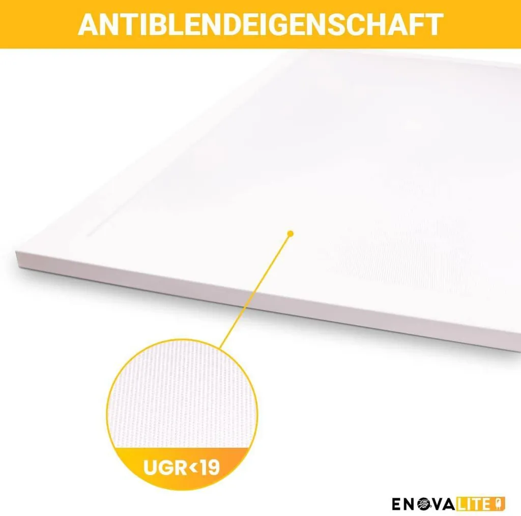 Panneau LED Bureau 620x620 ENOVALITE Eclairage Doux Blanc Chaud 36W - 4