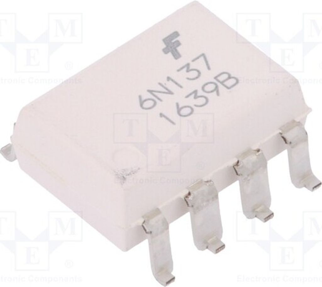 1x Optokoppler 5kV SMD 8 6N137SM Optokoppler - ausgang 10Mbps Kanäle: 1