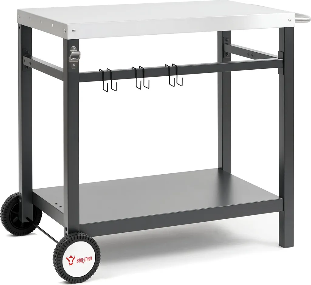 Tavolo Laterale Barbecue BBQ-Toro 85x50x81 | Carrello Cucina Esterna