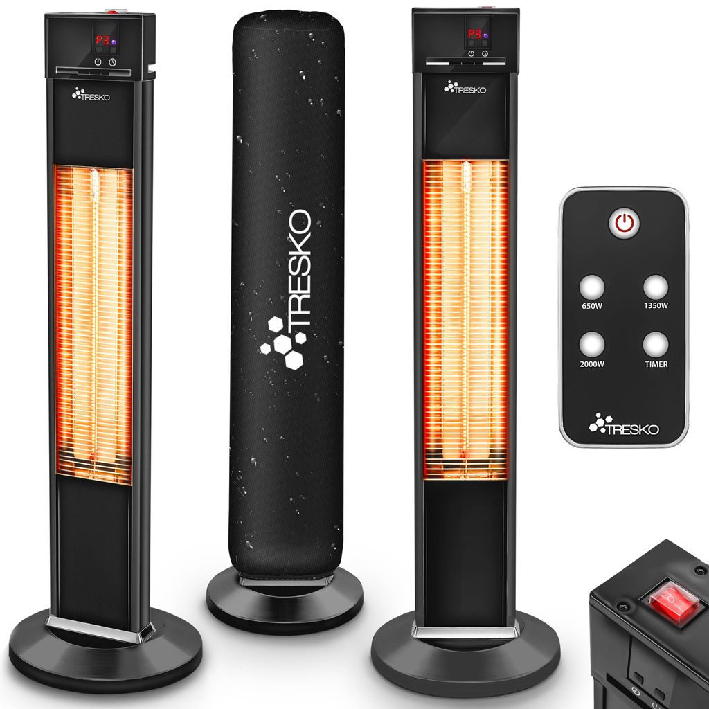 TRESKO Infrarot Stand-Heizstrahler 2000W mit Fernbedienung Productafbeelding 